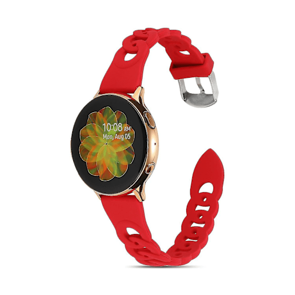 Remme til Samsung Galaxy Watch 5 40mm/44mm/Watch 5 Pro 45mm Cirkel Design Rem til Ur Sport W Red, Red E Samsung Galaxy Watch 5