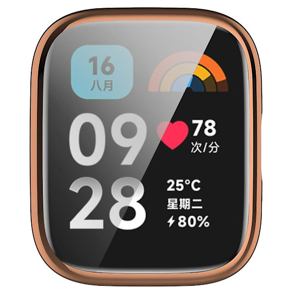Skärmskydd anti-scratch Bumper Sleeve för RedmiWatch 3 Lite Watch Plating black