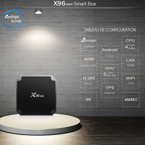 X96 Mini iptv Multimedia Streaming Android 9.0 Box / 4K Ultra HD WiFi TV Box Amlogic S905W Quad-Core