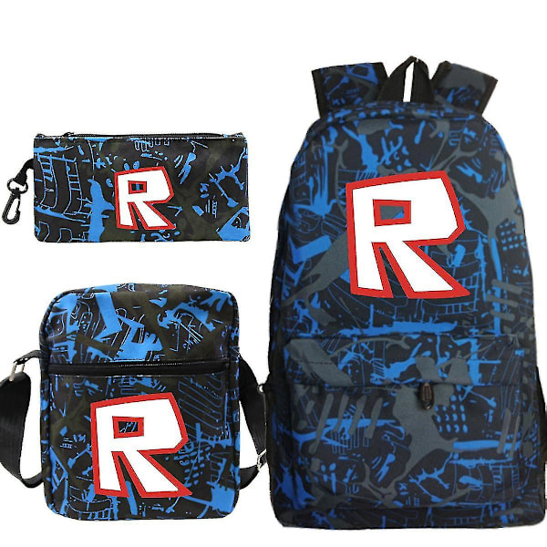 2023 New Arrival 3pcs/set Roblox Backpack Casual Travel Bag Lar Daypack With Bag Pencil Bag