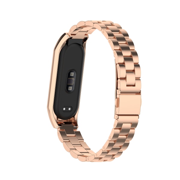 Rem Metal Rustfrit Stål Til Mi Band 6 Xiaomi Mi Band 7 6 5 Rem Kompatibel Armbånd Armbånd Mi Band 5 4 3 Tilbehør For Mi band 3 Rose gold