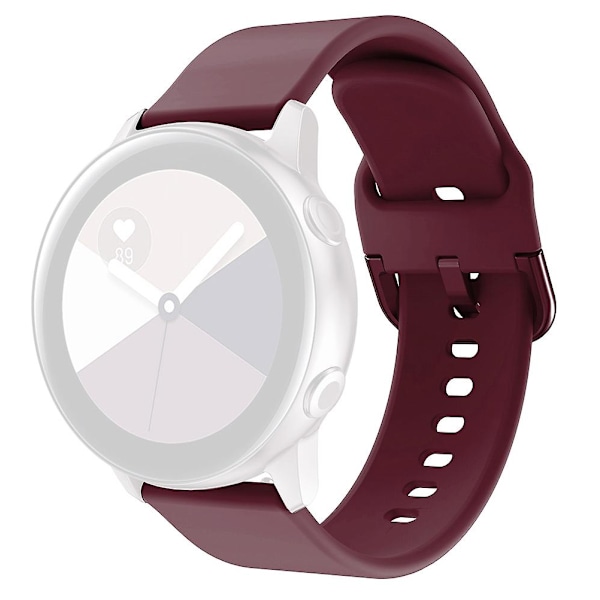 För Samsung Galaxy Watch 5 40mm/44mm/Watch 5 Pro 45mm/Watch4 40mm/44mm/Watch4 Classic 42mm Kvadratisk Spänndesign Silikon Klockarmband handledsrem Wine Red