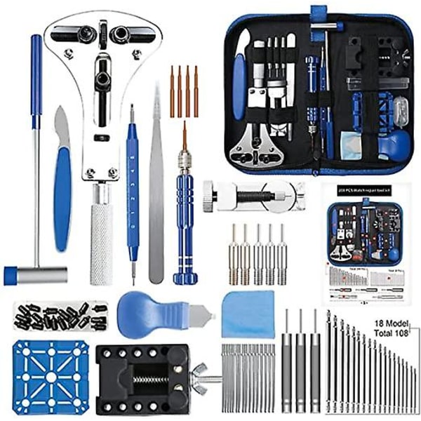 Watch , Professionellt Watch , Rartop Watch Batteribyte Verktygssats 185st, Professionell Spring Bar Tool Set, Watch Band Link
