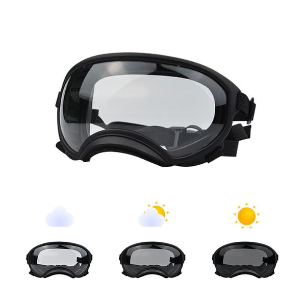 Hundebriller, UV 400-beskyttelse til store hunde (sort)