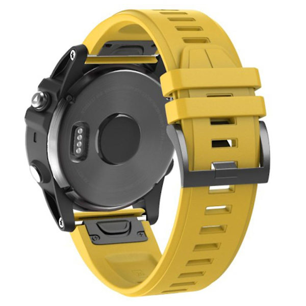 KLB-PWGJ-001 Til Garmin Fenix 7X / 7X Pro Ur Rem 26mm Silikone Urrem Yellow