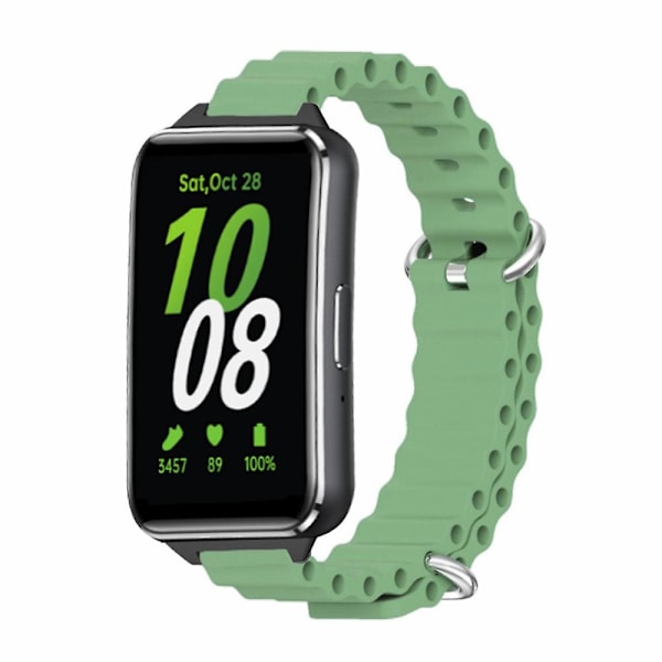 For Samsung Galaxy Fit3 erstatningsstropp fallbestandig silikon klokkebånd Light Green
