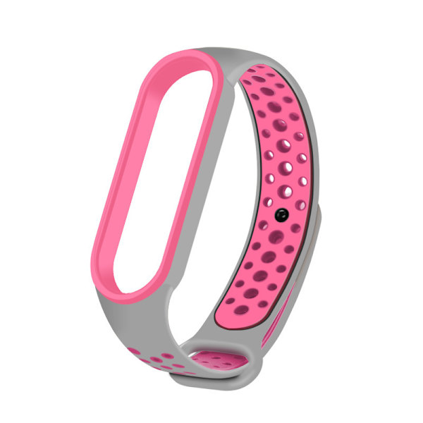 To-fargets silikonreim for Xiaomi Mi Band 5/6 Ash Powder