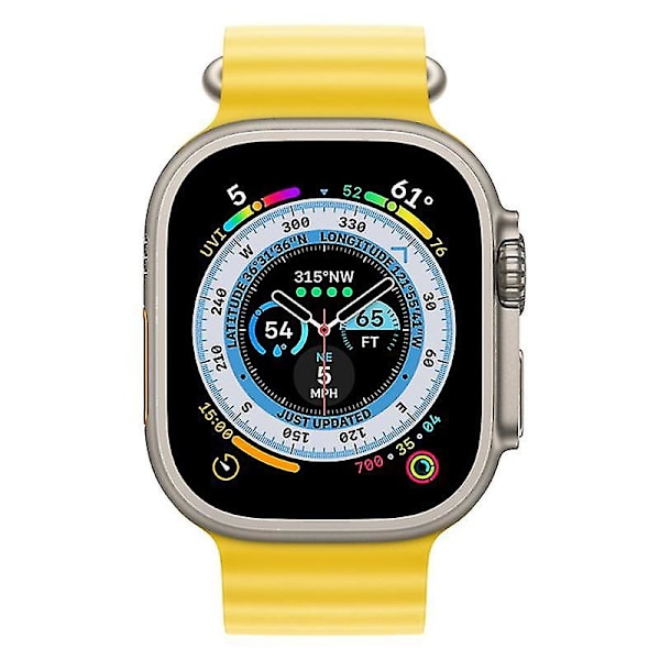 Klokkestropper for Apple Watch Series 8/7 41mm/Series 6/5/4/SE/SE (2022) 40mm/Series 3/2/1 38mm Ocean Yellow, Yellow E Apple Watch SE (2023)