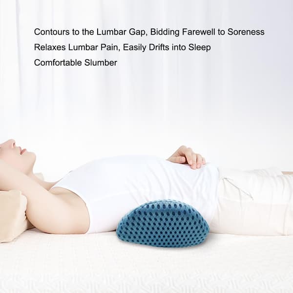 Lændestøttepude, Premium Memory Foam Ryglænsstøttepude (Khan Cloth, Grå)