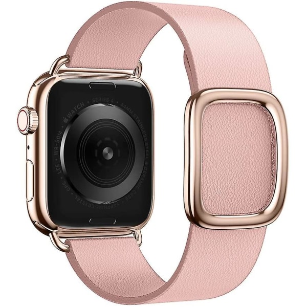 Moderne spænderem til Apple Watch rem 45 mm 41 mm 44 mm/40 mm 38 42 mm 49 mm Correa læderarmbånd Iwatch Serie 3 6 Se 7 8 Ultra 40mm 38mm 41mm chalk