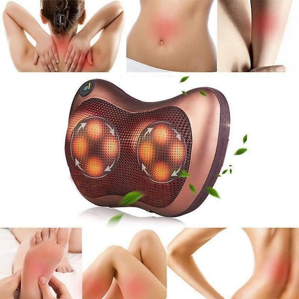 Massagekudde Massager Shiatsu Bekväm Nacke Axel Auto Infraröd Värme