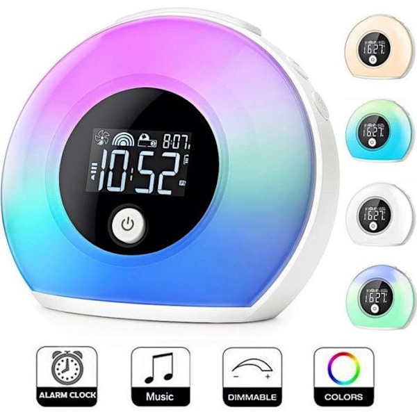 Multifunktionell 3 i 1 bluetooth högtalare väckarklocka