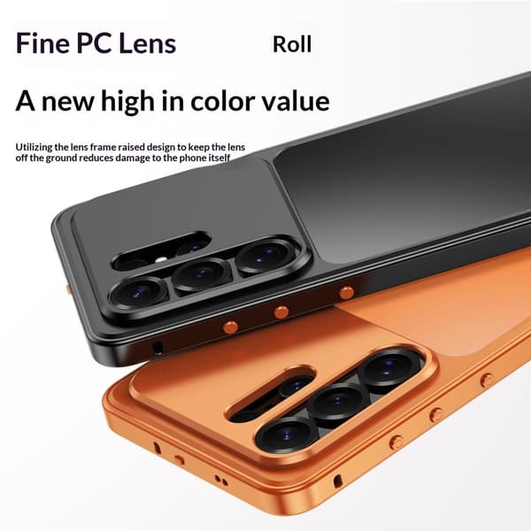 Etui til Samsung Galaxy S26 Ultra, metallramme med pop-up-spenne Blue