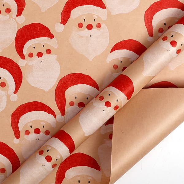 Presentpappersrulle - Julklappspapper Kraftpapper, 43 Cm X 3M (08)
