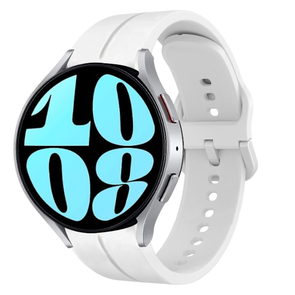 20mm Silikonihihna Samsung Galaxy Watch 6 40mm:lle White