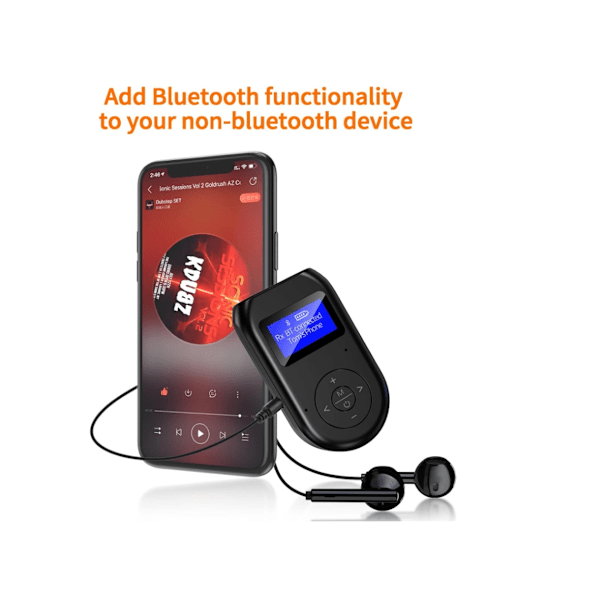 Bluetooth-auton FM-lähetin: Handsfree-puhelut, navigointiohjaus, HD 5.3 -äänenlaatu, USB/Type-C-nopea 5V3.1A