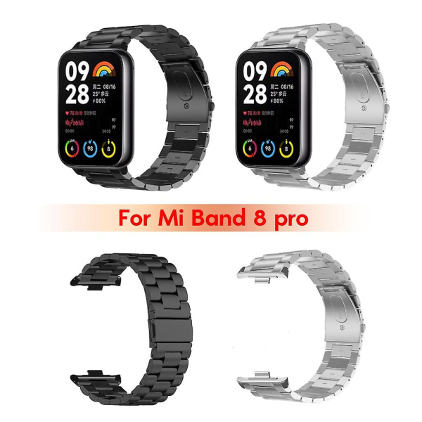 Andningsbart band för MiBand 8 Pro Durable Loop Smartwatch Fashionabelt armband Black