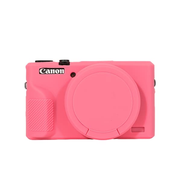 Fodral - För Canon Powershot G7X Mark Iii Digitalkamera, Med Avtagbart Linsskydd (Rosaröd)