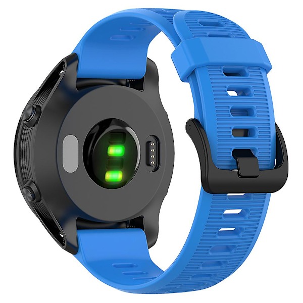 For Garmin Forerunner 945/ 935 Udskiftning Rem Stål Spænde Tekstureret Silikone Urrem Blue