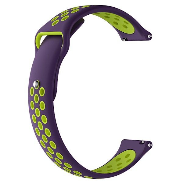 KLB-SSGJ-004 Silikonrem for Samsung Gear Sport / Samsung Gear S2 Classic 20mm spenne klokkearmbånd Purple  Lime