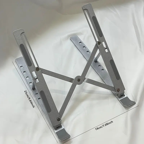 Justerbart laptopställ i aluminiumlegering lämpligt för 7-16 tums laptops (Svart)