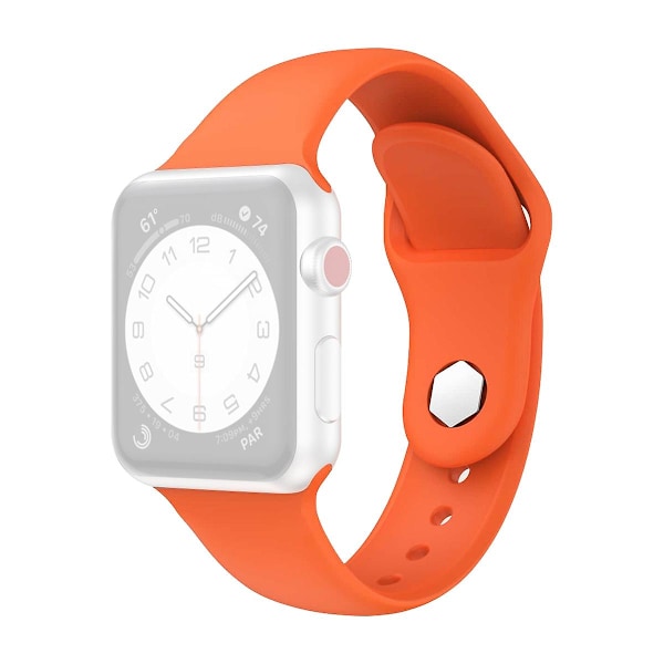 Rem til Apple Watch Ultra 49mm Justerbar Rem til Ur med Hexagonal Stud Grøn Orange B Apple Watch Ultra 49mm