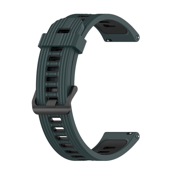 20 mm silikonklokkebånd for Garmin Forerunner 645 Music Olive Green   Black