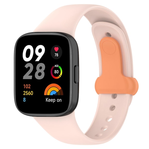 Silicone Watch Band For Redmi Watch 3 Light Pink Orange