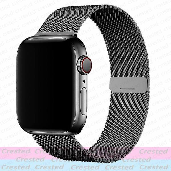 Milanese Loop Strap För Apple Watch Ultra Band 44mm 40mm 45mm 41mm 49mm 42mm 38mm 44 Mm Correa Armband Iwatch Series 3 6 Se 7 8 42mm 44mm 45mm 49mm black