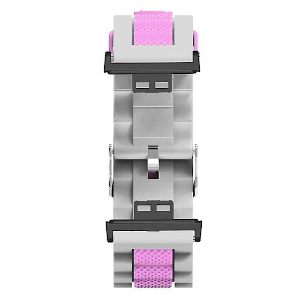 Kaksiväriset aaltoilevat silikonirannekkeet Huawei Watch Fit / Watch Fit Special Edition -älykelloille Grey Pink