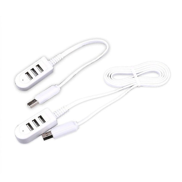 Ryra 3usb Port Hub Universal 3a Laddare Converter Extension Mini USB Dockningsstation USB Hub Digital Datakabel För Dator 30cm white