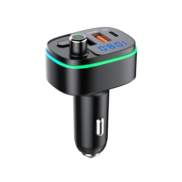 Bluetooth 5.0 FM-lähetin autoon, pikalataus QC3.0 PD, handsfree-puhelut, Bluetooth FM-lähetin, Hifi-stereoääni, USB