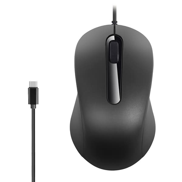 Spelmus, Type-C 1000Dpi Låg Latens, 3-knappars Optisk Spårning (Svart)