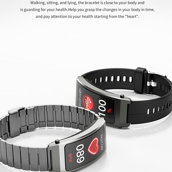 Smartwatch K13S, Smart Call, Puls-/iltmåling i blodet (brun læder)