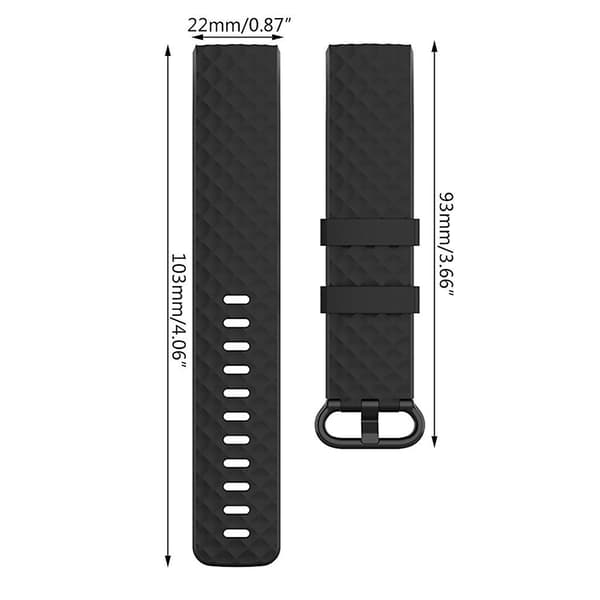 Smartwatch TPE-armband Andningsbart svettsäkert band Passar för fitbit Charge 3/4