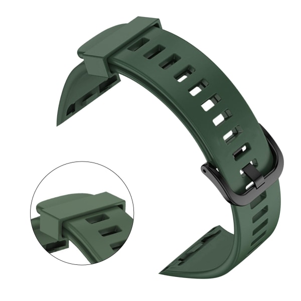 För HonorBand 6 tvättbara sportarmband Vattentätt TPU-armband Anti-stratch Army green