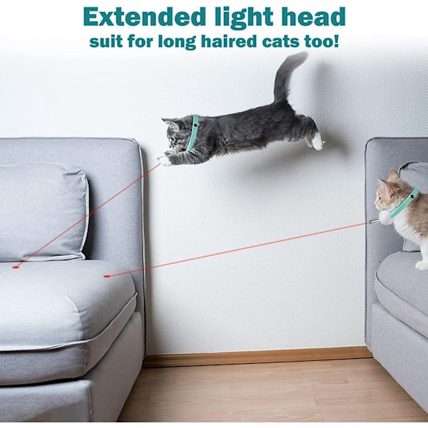 Automatisk kattleksak med LED-ljus, rolig present till kattunge (Rosa)