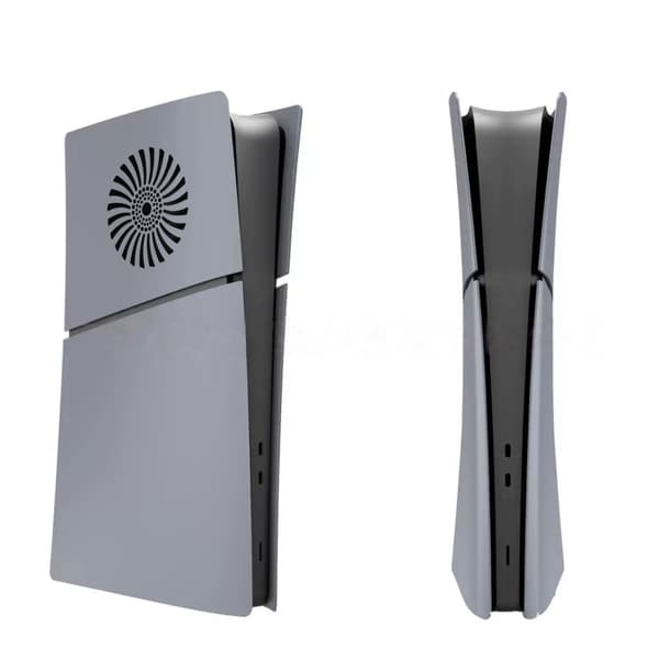 Fodral för PS5 Slim Digital Version, Frontpaneler med kylventilation (kompatibel, grå)