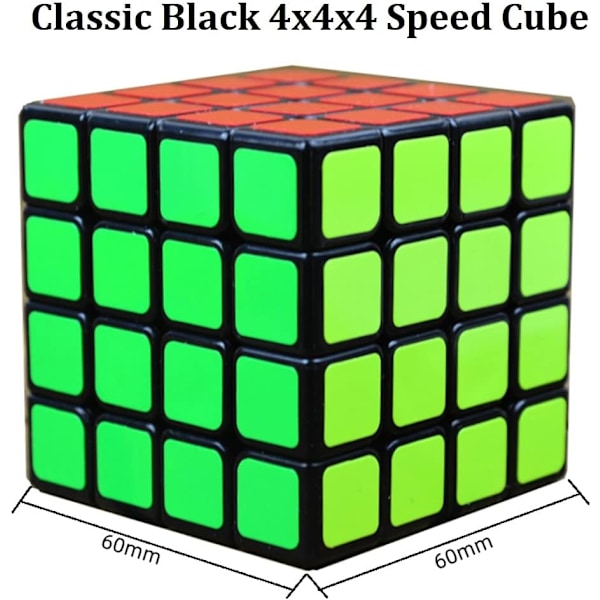 4X4 Speed Cube, 4X4 Cube Puslespil Sort
