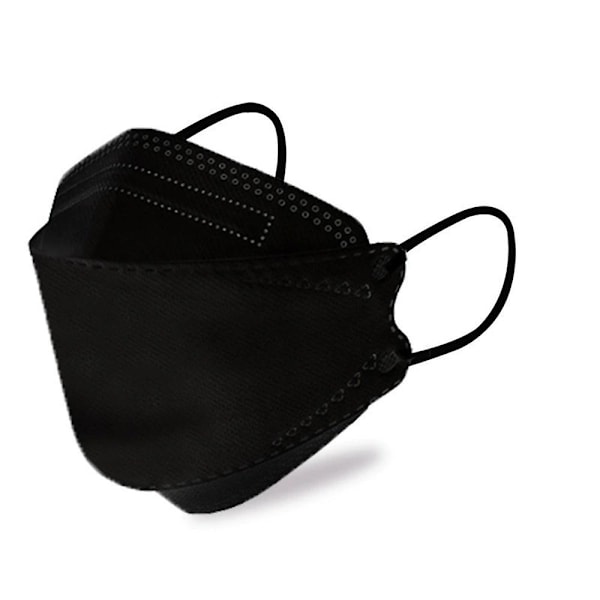 50 stk/100 stk Kf94 maske Beskyttende ansigtsmasker Børneansigtsmasker Soild Anti Dust Masker Black 50pcs