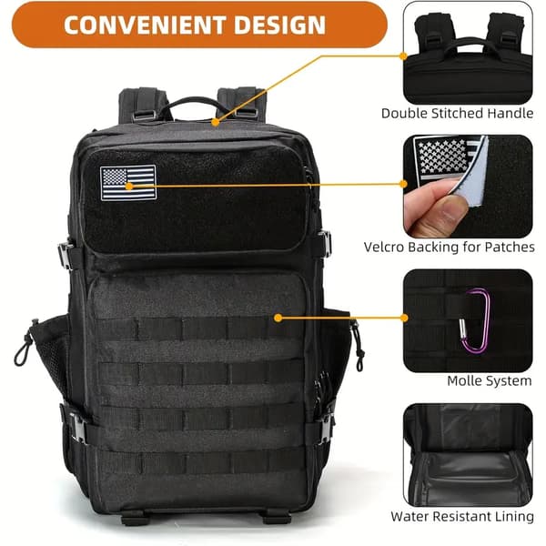 Taktisk Ryggsäck Stor 3P Assault Bag 45L Brown