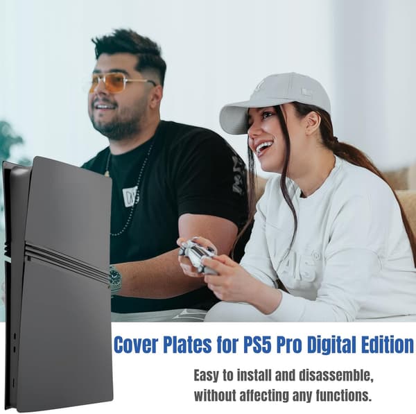 Etui til PS5 Pro Digital versjon, matte sidepaneler, erstatningstilbehør (kompatibel, rød)
