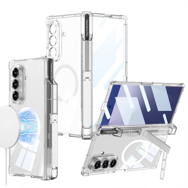 Etui til Samsung Z Fold 7, Airbag Hengsel Støtteben Støtsikkert Sammenleggbart Transparent