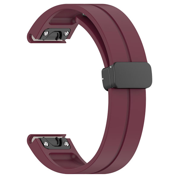 20mm Magnetisk Silikonerem til Samsung Galaxy Watch 6/6 Classic/5/4/huawei Watch Gt 3 42mm, Urrem Sort Spænde Wine Red