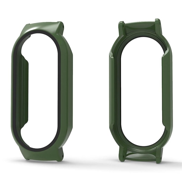 För 8/8 NFC Full Edge-Screen Protector Case Watch Bumper-Shell Dammtätt cover Army green