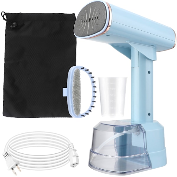 Foldbar tøjdamper, 1500 W hurtig opvarmning, 400 ml vandtank LCD digitalt display (blå)