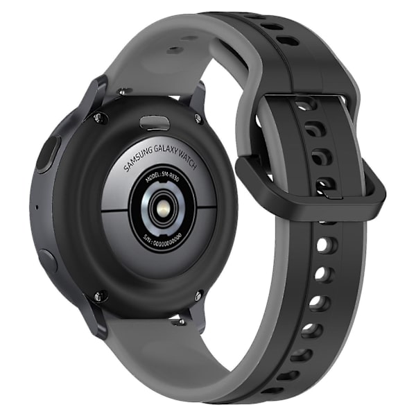 Samsung Galaxy Watch Active2 44mm 40mm urheilurannekkeet Dual 20mm silikoniset vaihdettavat rannekkeet Black Grey K Samsung Galaxy Watch A