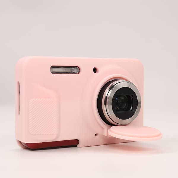 Etui til Kodak Pixpro Fz55 digitalkamera, med linsedeksel (kompatibelt, lys rosa)