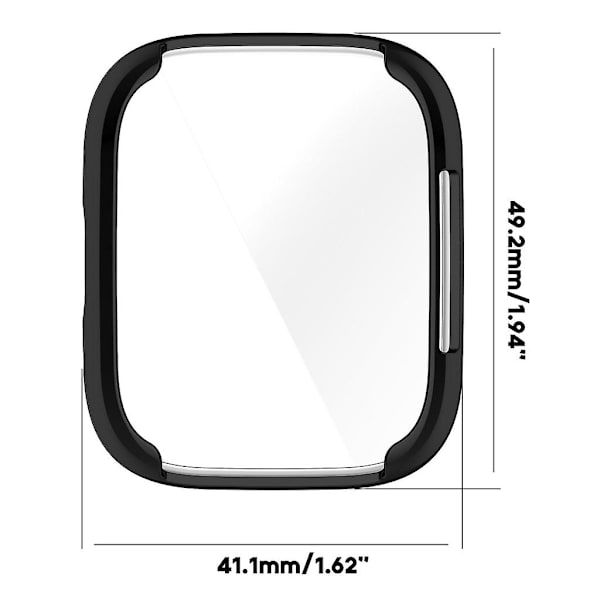 Skärmskydd anti-scratch Bumper Sleeve för RedmiWatch 3 Lite Watch Plating black