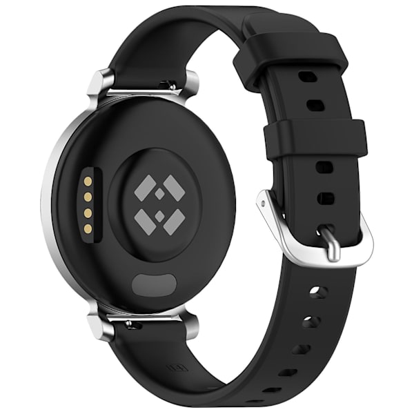 Til Garmin Lily 2 Silikonure Udskiftningsremme 14mm Vandtætte Bløde Remme Black